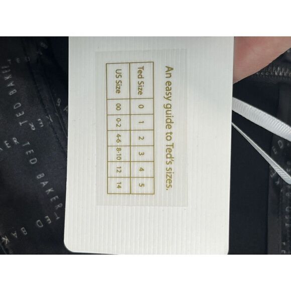 Ted Baker 4 Black White Hoopss Checkered Sequin Mini Skirt Size 12 US Windowpane - Picture 12 of 16